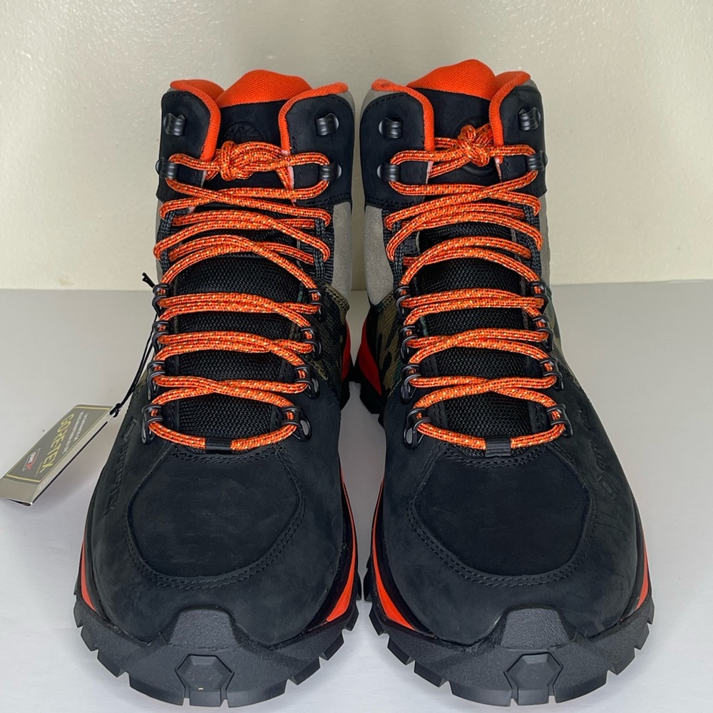 Mens Timberland Solar Ridge GoreTex Mid Hiking Boots Waterproof Black Red - Picture 8 of 13